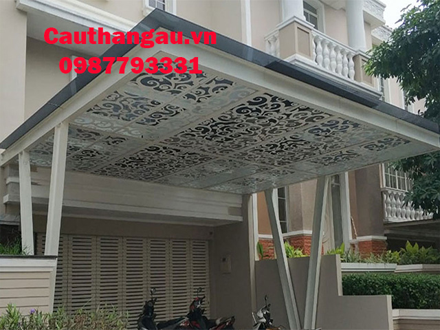 Mái che sắt nghệ thuật kính cường lực tại hà nội Mái che sắt nghệ thuật kính cường lực tại hà nội